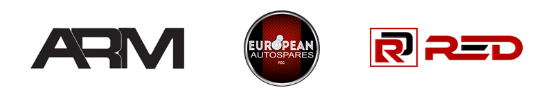 ARMotors, European Autospares and Red Spare Parts logos.