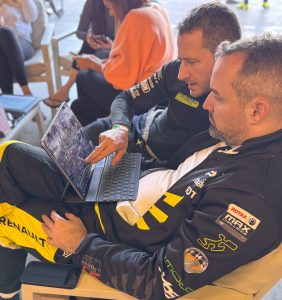 Alex Renner with HRT team