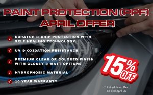 April Exclusive – 15% Off Paint Protection!