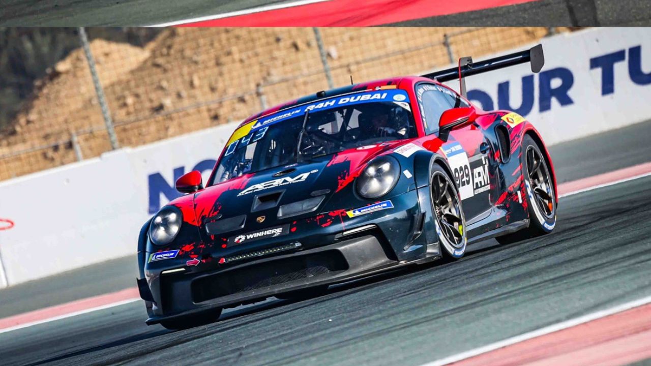 Michelin 24H Series endurance cars racing at Dubai Autodrome